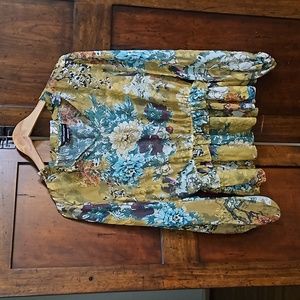 Anthropologie  Colorful Sheer Blouse